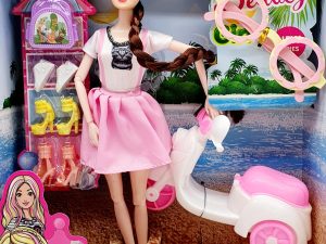 Juguete Muñeca De Paseo En Su Moto Accesorios