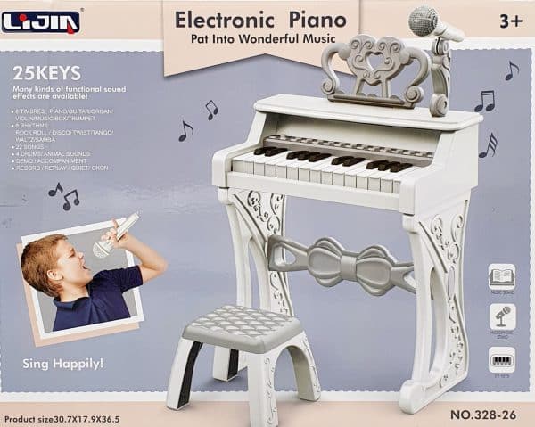 Piano Órgano Infantil Eléctrico 25 Teclas Niño Niña - Imagen 4