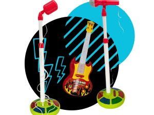Juguete Microfono Con Guitarra Y Sonidos