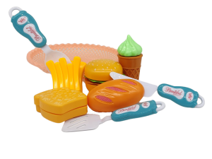 Set De Cortar Comida Con Plato
