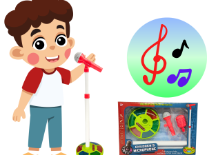 Microfono Con Soporte Luces Y Sonidos De Juguete