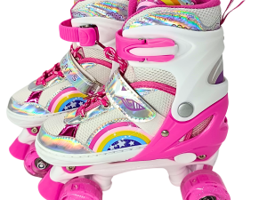Patines artísticos arcoiris.