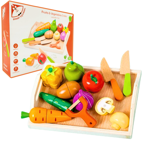 Set Para Cortar Frutas De Madera
