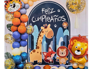 Kit Globos Para Decoración,tema Animales De La Selva