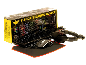 Set Teclado + Mouse + Pad + Auriculares Gamer