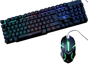 Combo Teclado + Mouse Gamer Con Luz Rgb