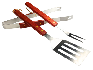 Kit Asador 3 Pcs, Acero Inoxidable