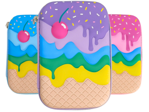 Cartuchera 1 Piso Tapadura Con Relieve Helado