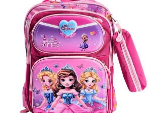 Mochila Con Cartuchera Estampada Unicornio/Princesa/Astronauta/Dinosaurio