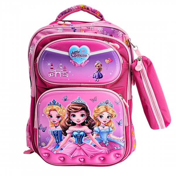 Mochila Con Cartuchera Estampada Unicornio/Princesa/Astronauta/Dinosaurio