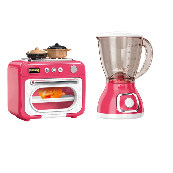 Set De Cocina Infantil Vintage Horno Y Licuadora