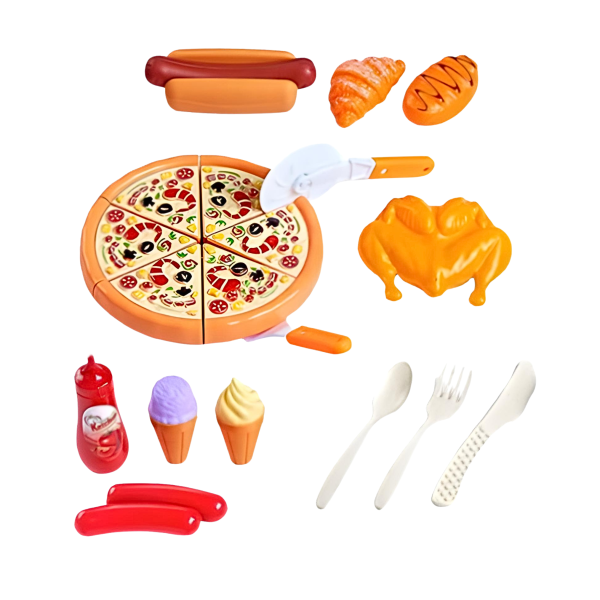 Kit Comida Rápida Para Cortar Infantil C/accesorios