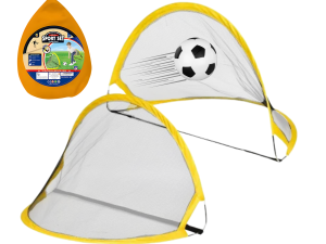 2 Arcos De Fútbol Infantil Plegables Con Pelota