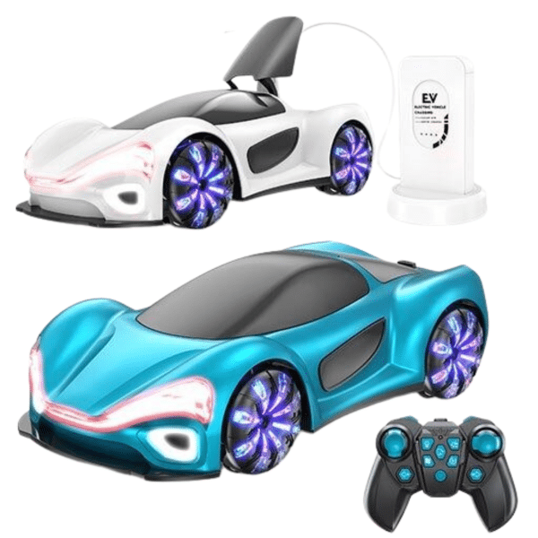 Auto Rc Eléctrico Led Futurista Con Efecto Humo