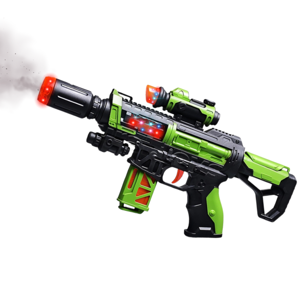 Pistola De Juguete Con Efecto Humo Y Luces