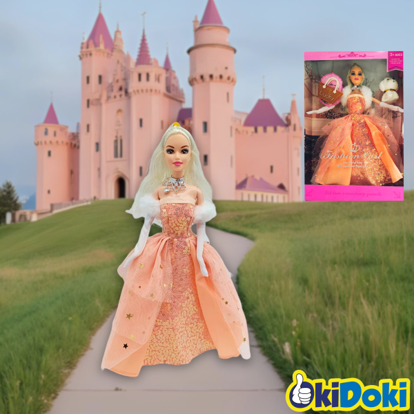 Muñeca Con Vestido De Fiesta Y Accesorios - Imagen 3