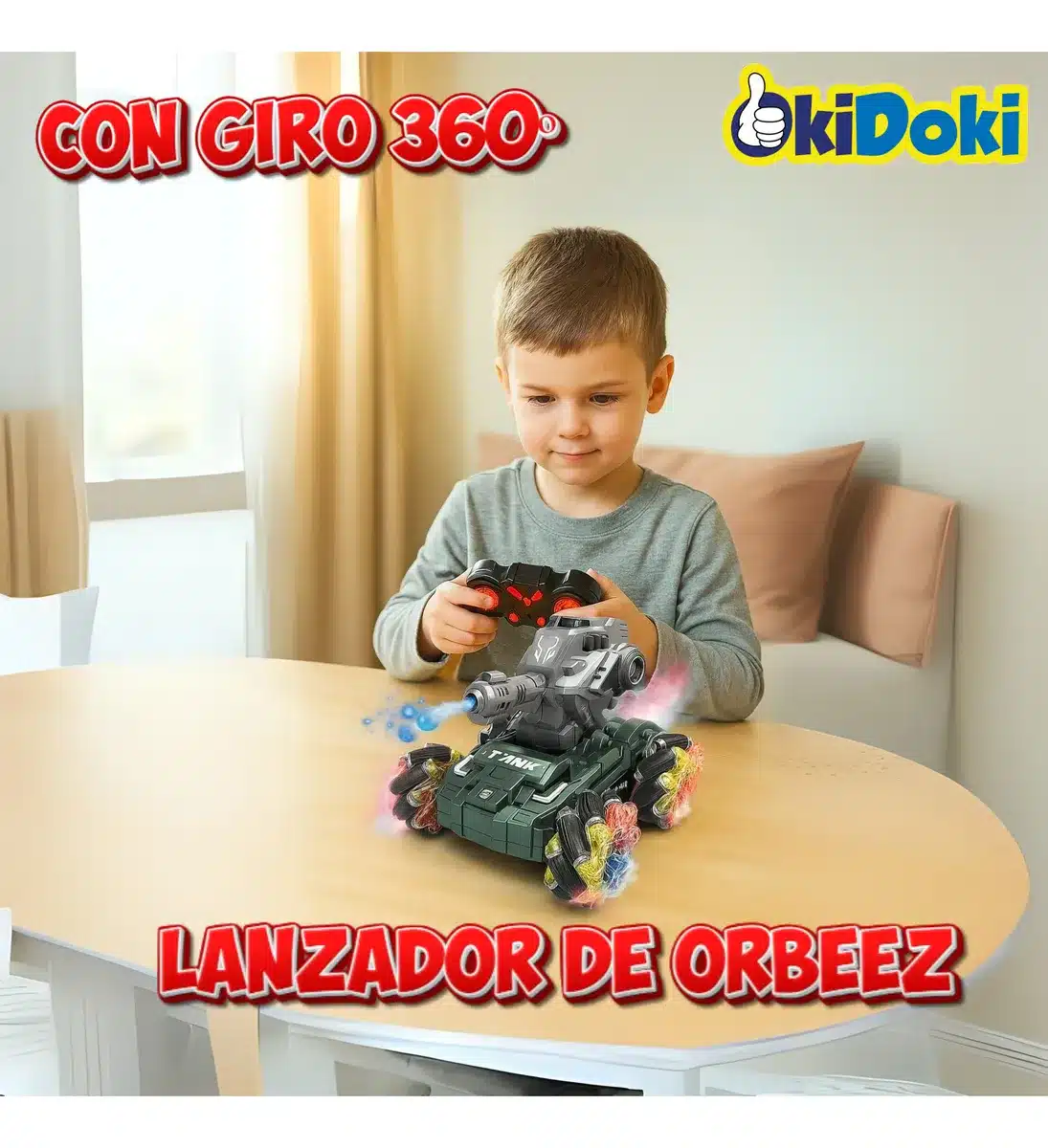 Tanque De Guerra, Lanzador De Orbeez,con Efecto Humo - Imagen 3