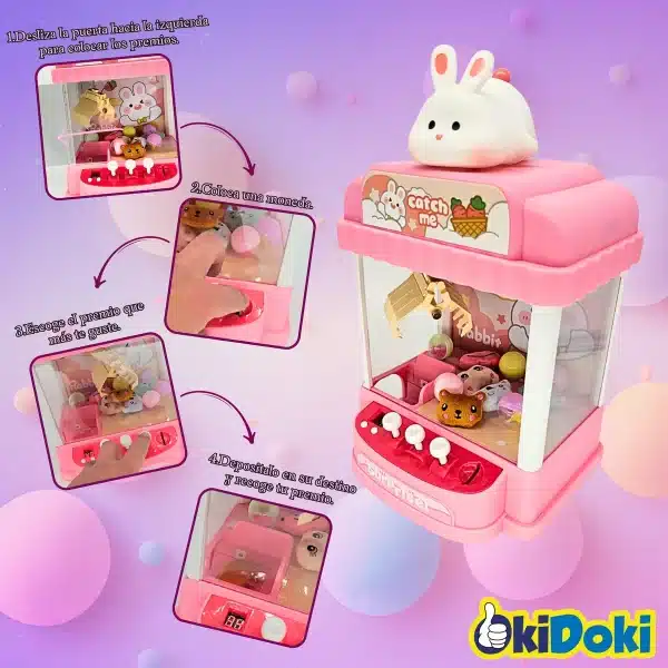 Mini Maquina Atrapa Peluches Con Luz Y Sonidos - Imagen 2