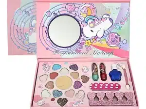 Kit De Maquillaje Unicornio Con Espejo Y Accesorios