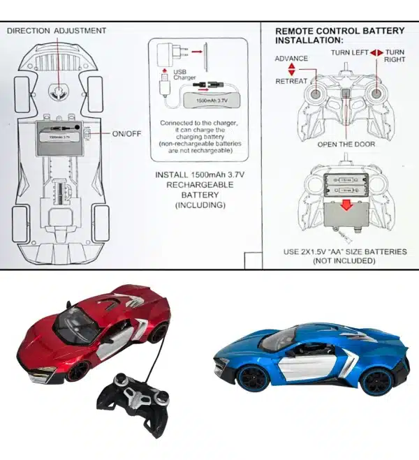 Auto Rc Speedway Racing Con Puertas Que Se Abren - Imagen 4