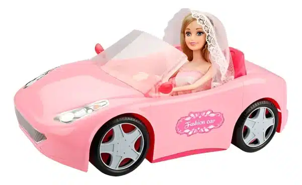 Auto Deportivo Descapotable Con Muñeca Novia