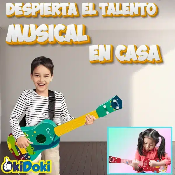 Ukelele Infantil Estampado De Madera Con Pua - Imagen 3
