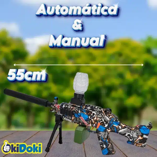 Rifle Lanzador De Orbeez M249 Con Bípode - Imagen 4