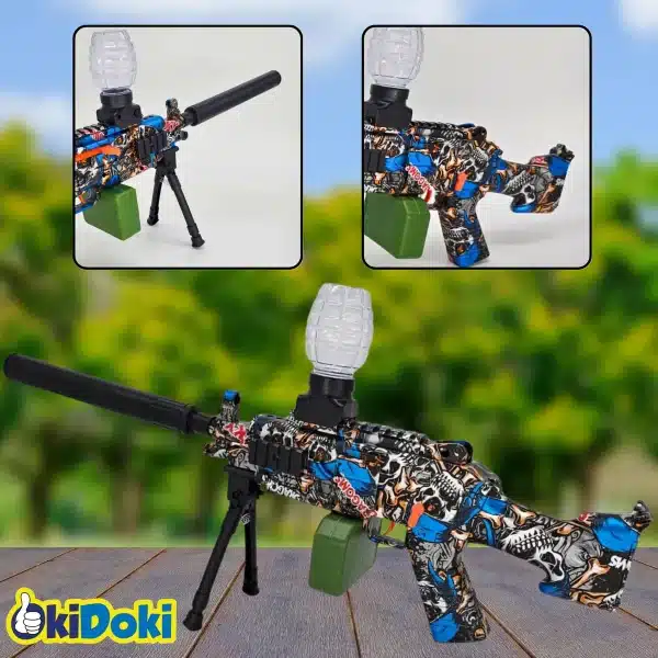 Rifle Lanzador De Orbeez M249 Con Bípode - Imagen 2