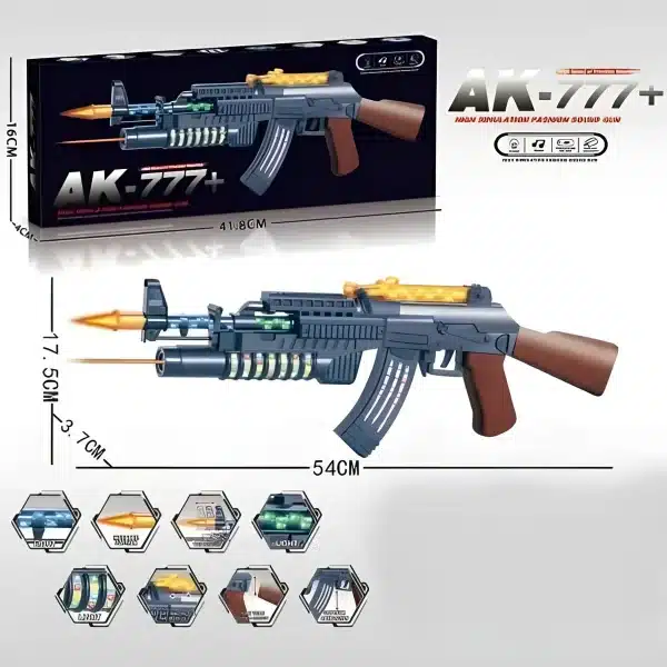 Ametralladora Con Luz Y Sonido Ak-777+ - Imagen 3