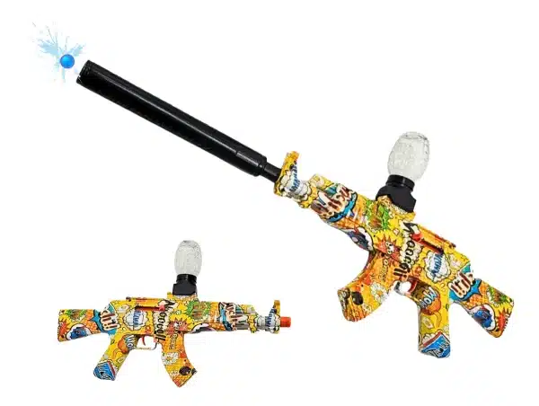 Arma De Orbeez Diseño Grafiti Ak47 Con Silenciador