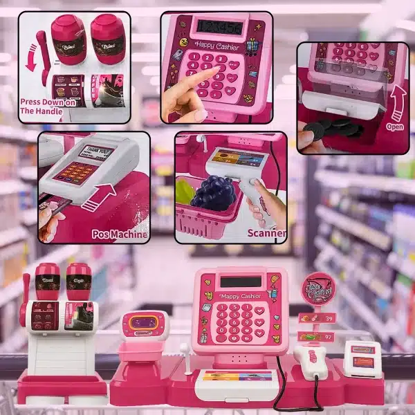 Caja Registradora Infantil Con Sonido Y Accesorios - Imagen 3