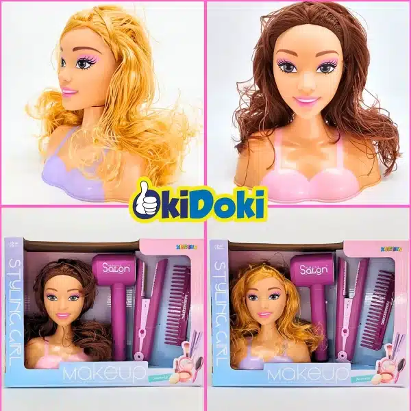 Cabeza De Muñeca Para Peinar Con Secador/planchita - Imagen 5