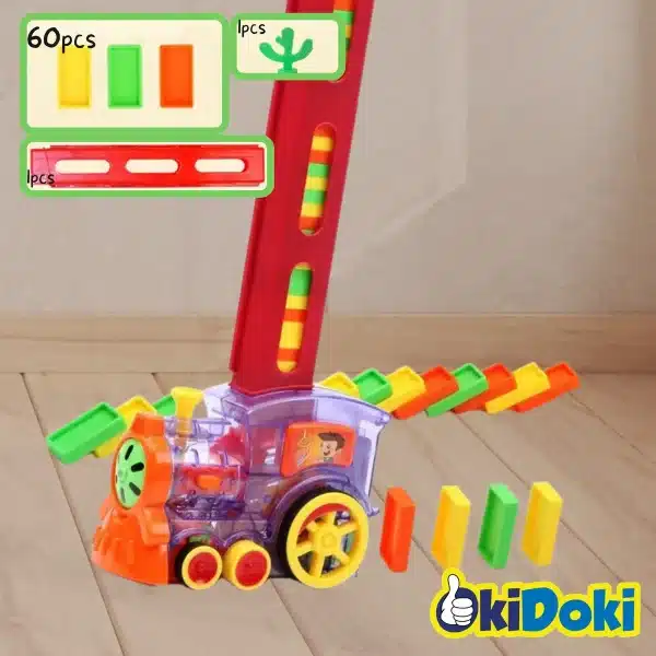 Mini Tren De Dominó Didáctico Con Música Y Luces - Imagen 2