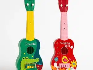 Ukelele Infantil Estampado De Madera Con Pua