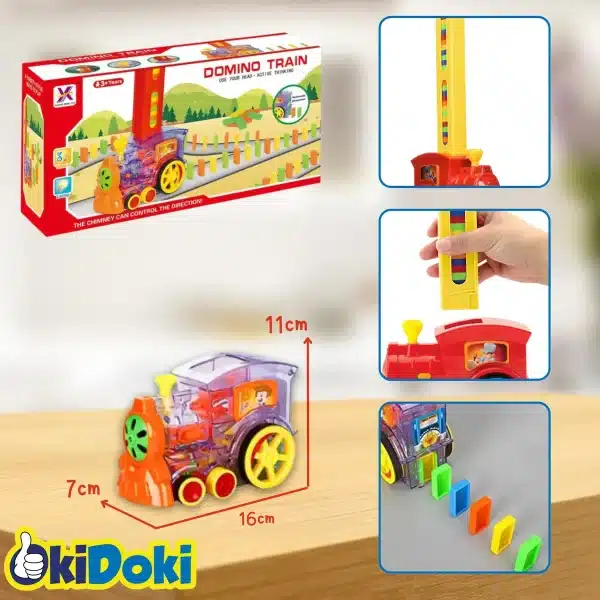 Mini Tren De Dominó Didáctico Con Música Y Luces - Imagen 3